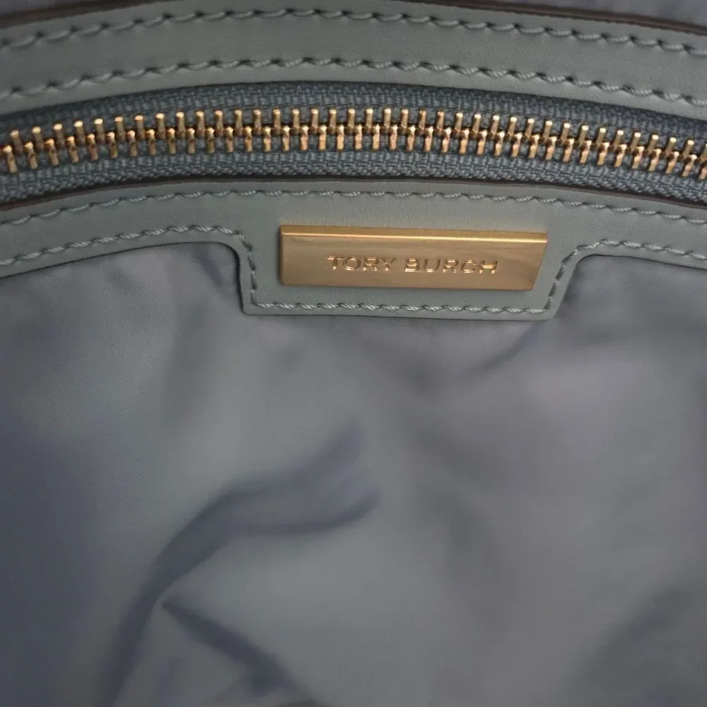 Tory Burch ELLA Tote Bag Blue Celadon